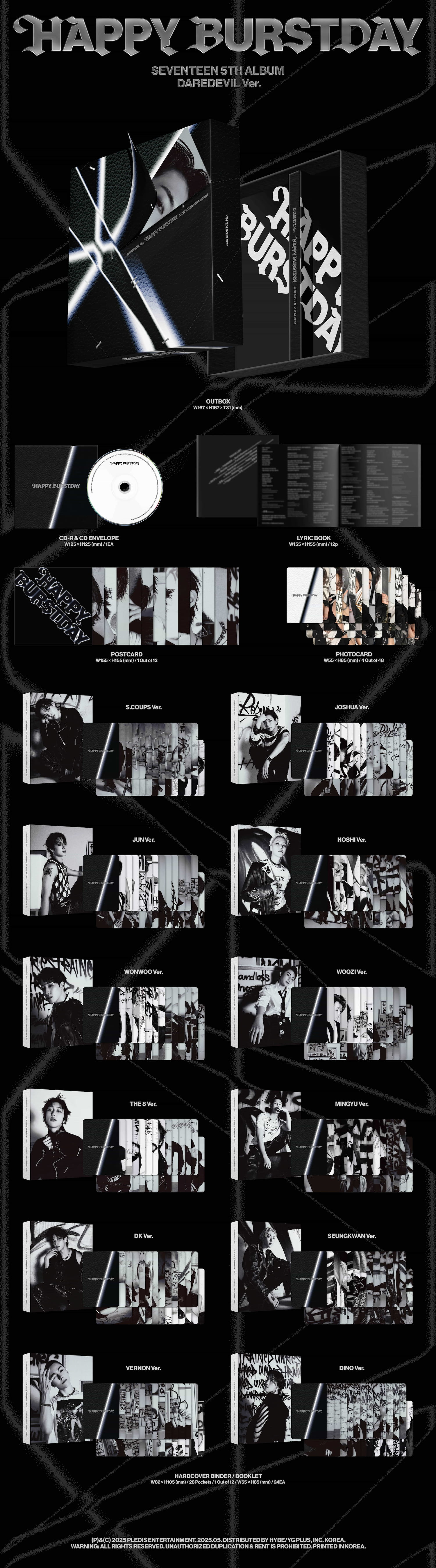 CARAT] SEVENTEEN - HAPPY BURSTDAY - Album Vol.5 (DAREDEVIL Ver